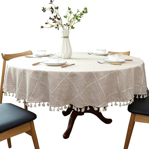 Heavyweight Cotton Linen Tablecloth 78